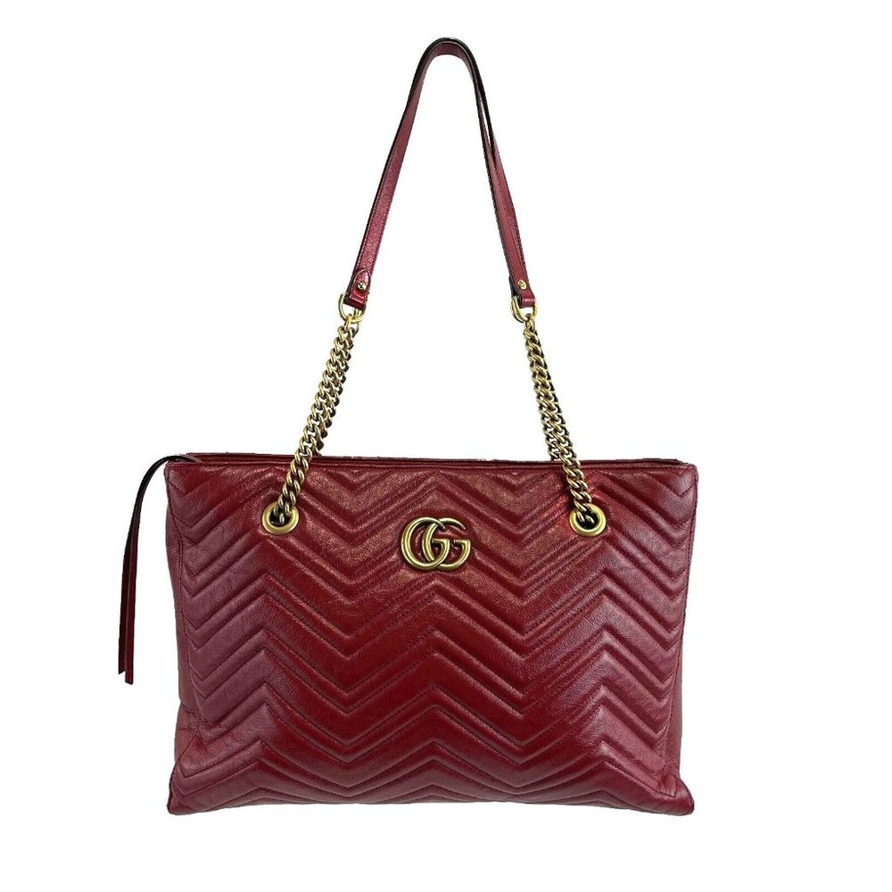 Gucci Azalea Matelasse GG Marmont Tote Medium